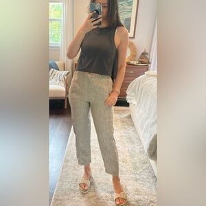 Eileen Fisher Organic Linen Pants in Natural Tan